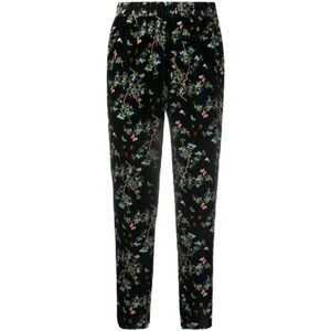 ZADIG & VOLTAIRE Womens Pants Size 36 Black Floral Pull On POPPY VELVET BLOSSOM